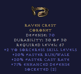 Raven Crest Sorc Coronet