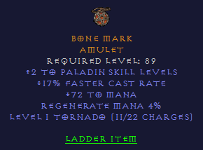 Bone Mark - 2 Paladin 17 FCR 72 mana