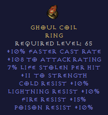 Ghoul Coil - FCR LL STR All Resist AR - Ring