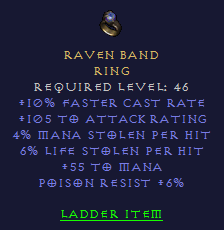 Raven Band - FCR Dual Leech Mana - Ring